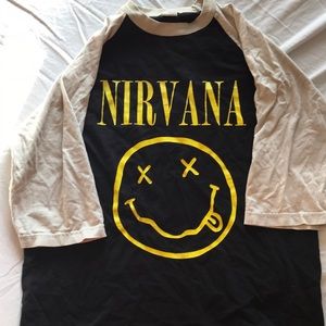 Vintage Nirvana 3/4 Sleeve Shirt size Large